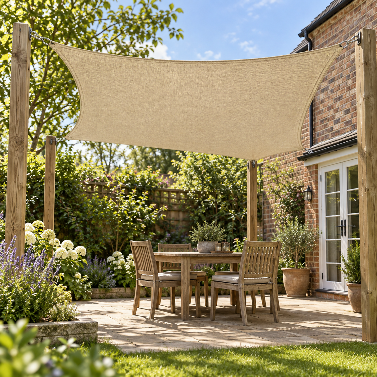 Verasol – Square & Rectangular Sun Shade Sail with Reinforced Corners & Breathable UV Fabric