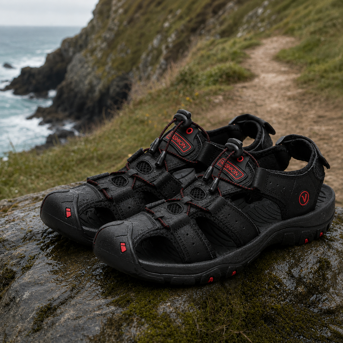 Fordova – Quick-Dry Lightweight Hiking Sandals with Adjustable Straps & Grip Outsole