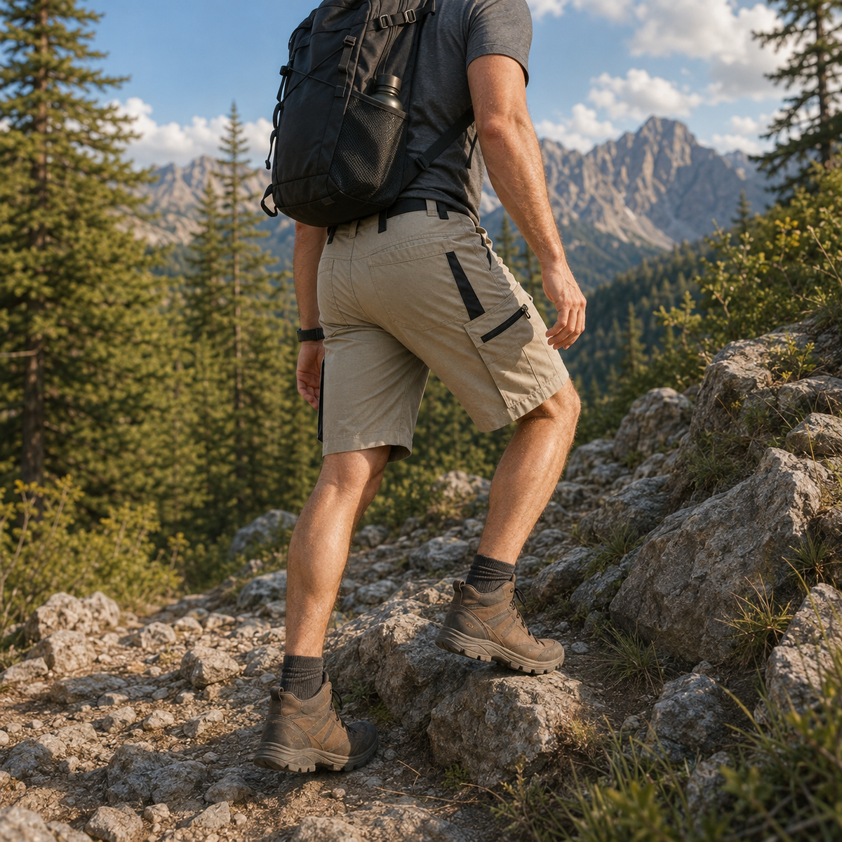 Pockova – Multi-Pocket Outdoor Cargo Shorts | Lightweight Quick-Dry Utility Shorts for Hiking, Fishing & Everyday Wear