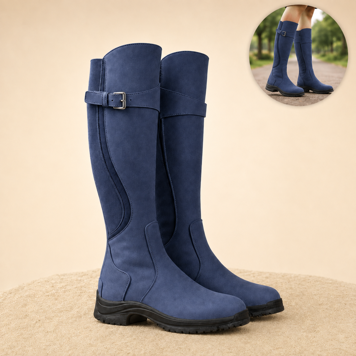 Frostride – Waterproof Insulated Winter Riding Boots with Slip-Resistant Grip Sole