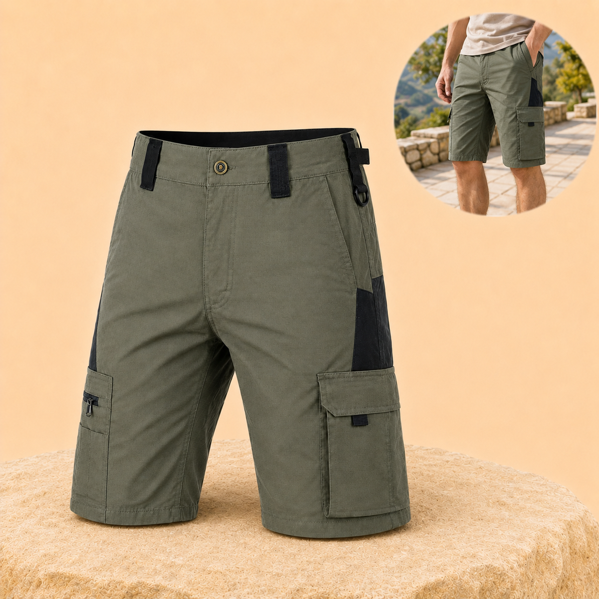 Pockova – Multi-Pocket Outdoor Cargo Shorts | Lightweight Quick-Dry Utility Shorts for Hiking, Fishing & Everyday Wear