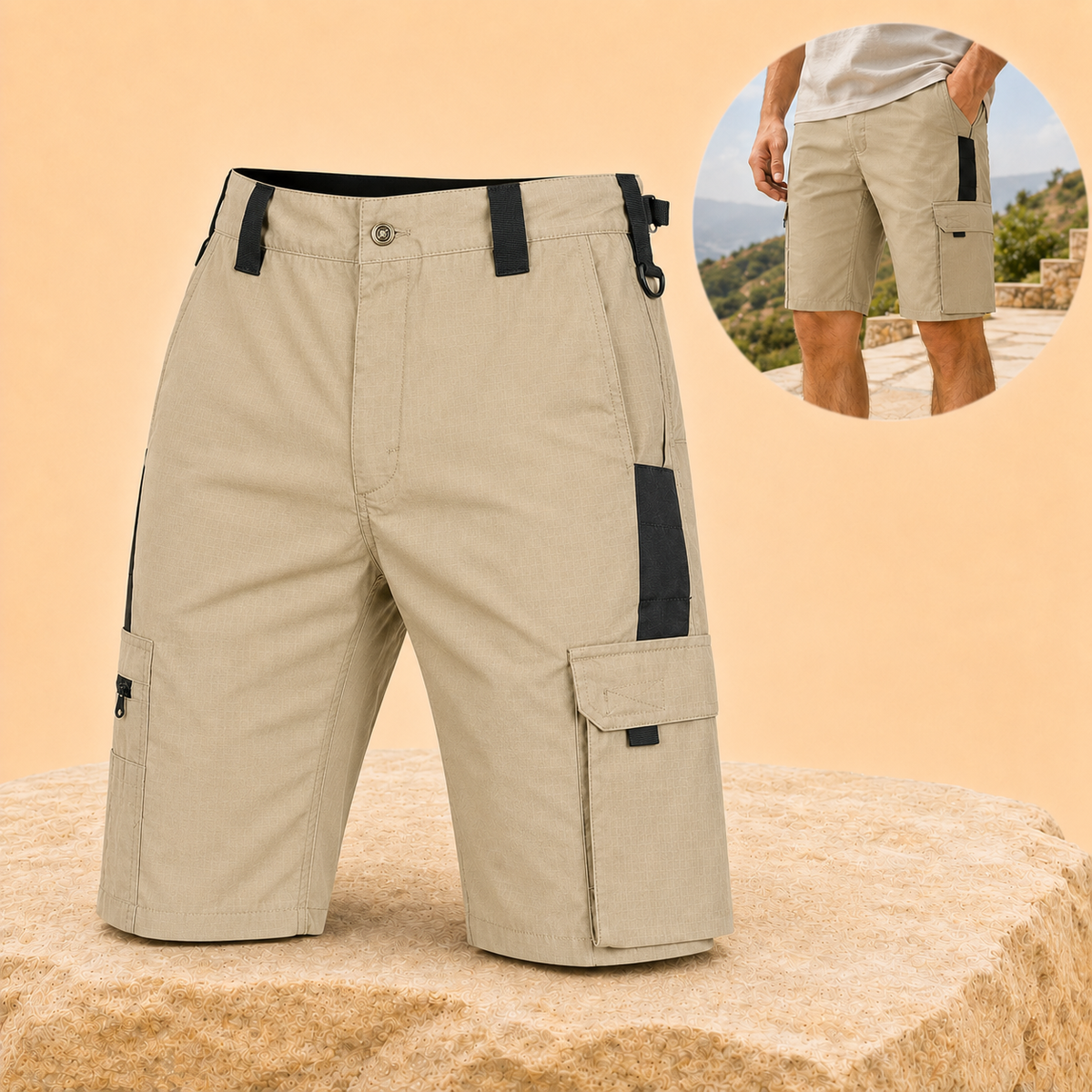 Pockova – Multi-Pocket Outdoor Cargo Shorts | Lightweight Quick-Dry Utility Shorts for Hiking, Fishing & Everyday Wear