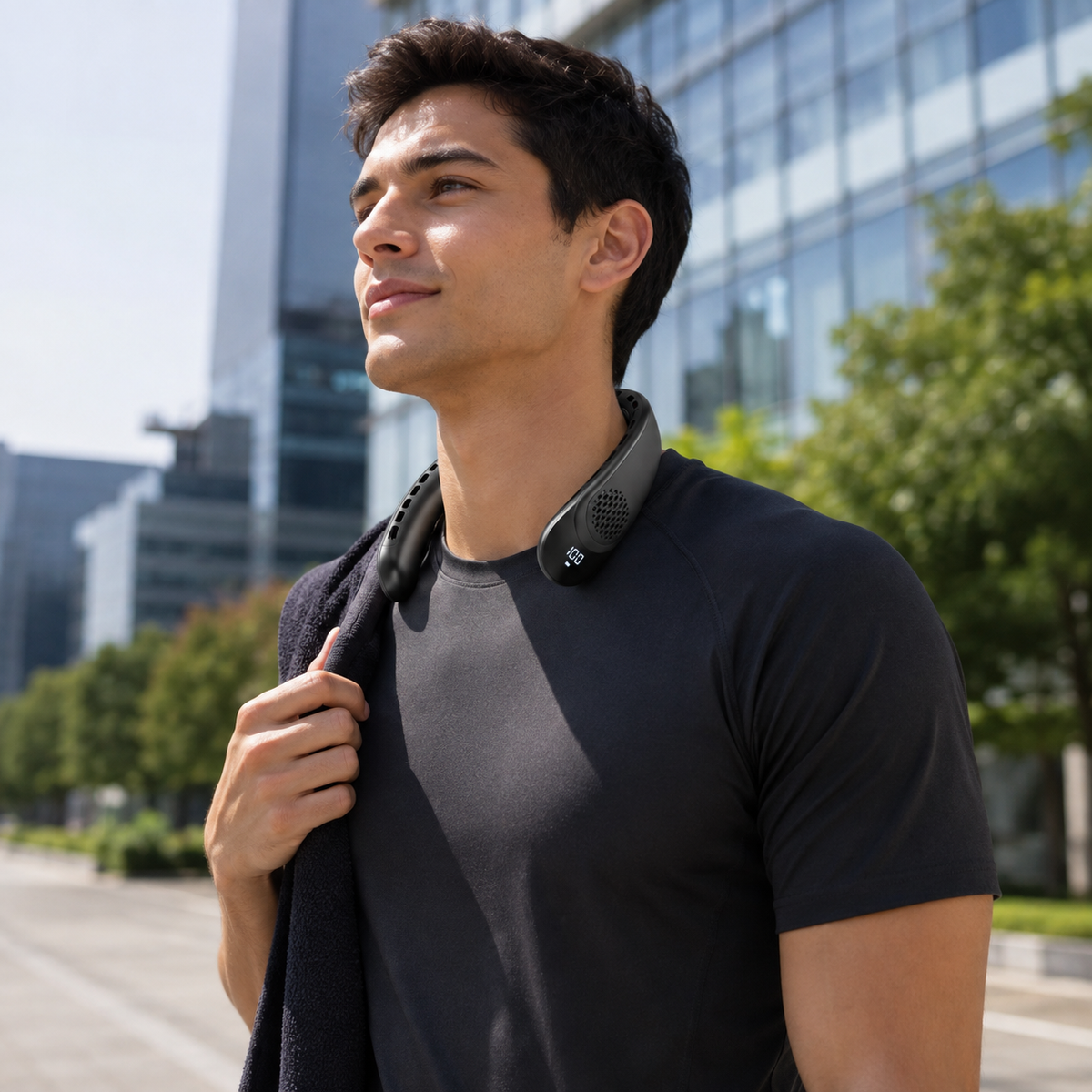Airova – Bladeless Wearable Neck Fan with 4-Turbo 360° Airflow & LED Display
