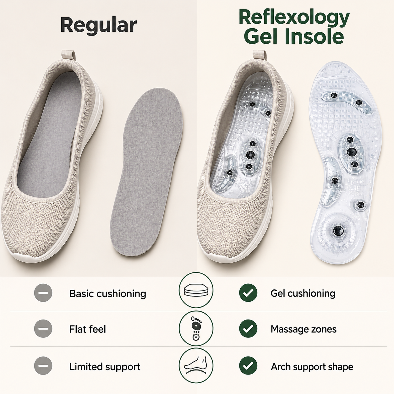 WalkHaven – Magnetic Insoles | Reflexology Arch Support | Walking Comfort
