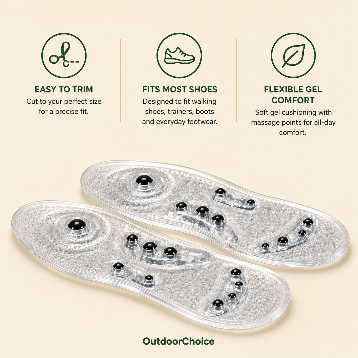 WalkHaven – Magnetic Insoles | Reflexology Arch Support | Walking Comfort