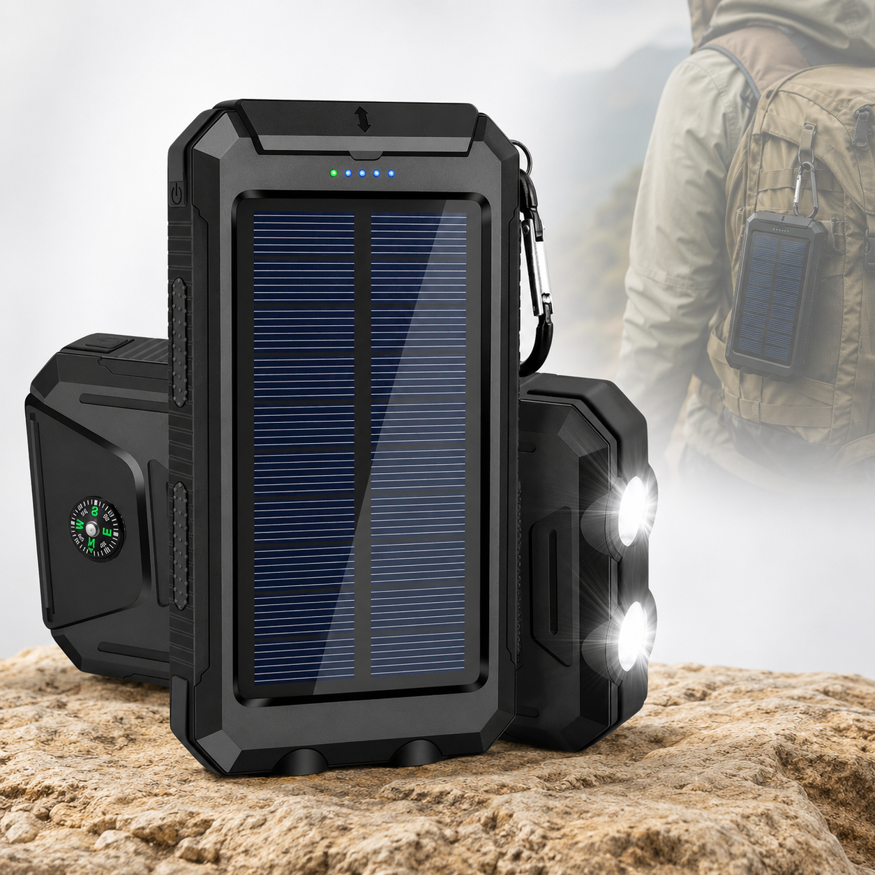 Trailwise – Solar Power Bank | Waterproof 10000mAh Phone Charger | Camping & Hiking