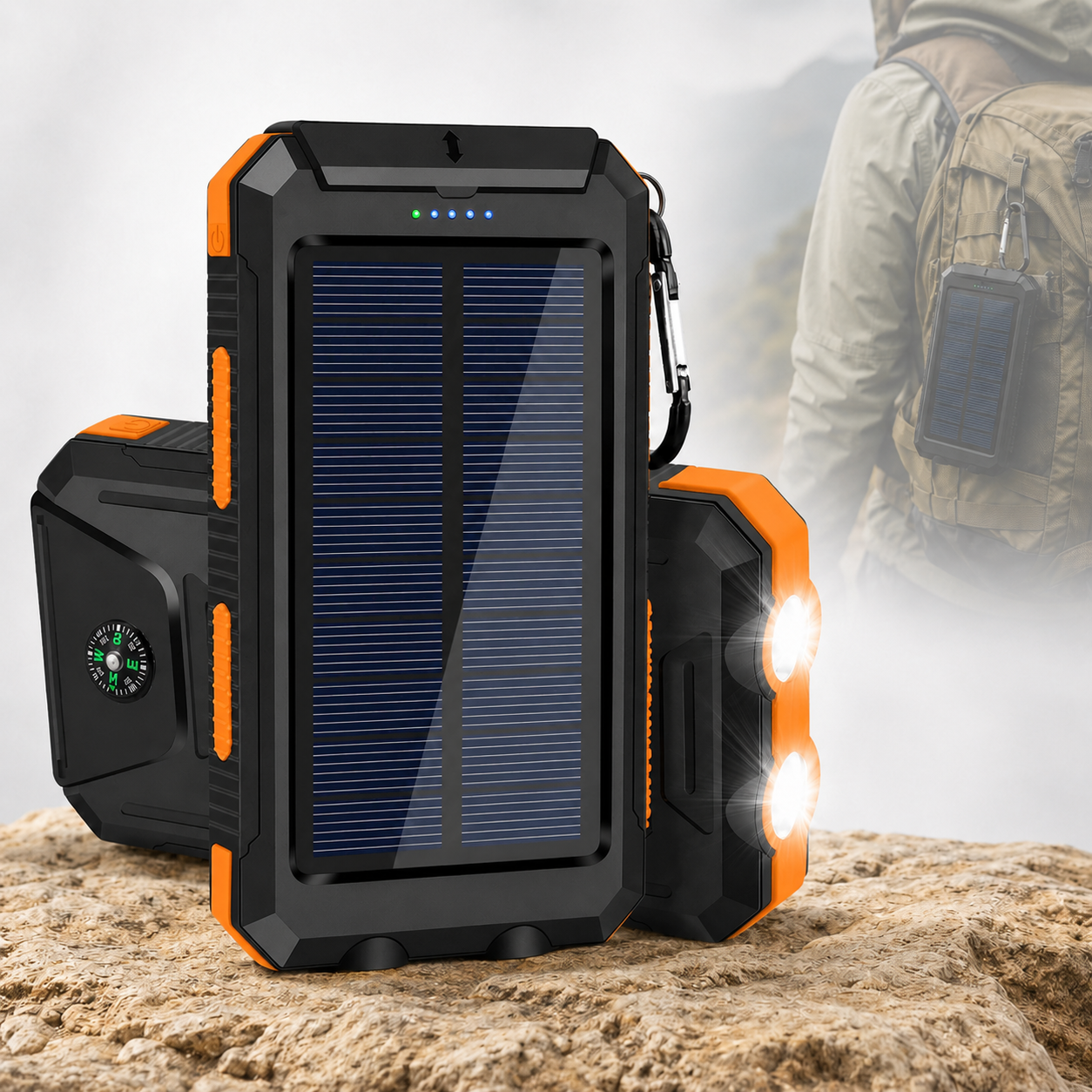 Trailwise – Solar Power Bank | Waterproof 10000mAh Phone Charger | Camping & Hiking