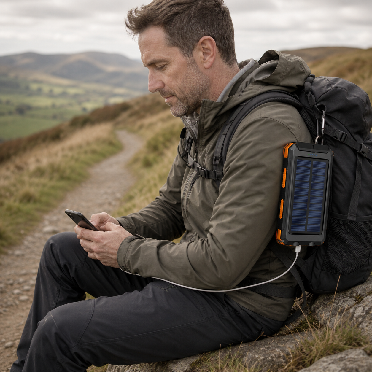 Trailwise – Solar Power Bank | Waterproof 10000mAh Phone Charger | Camping & Hiking