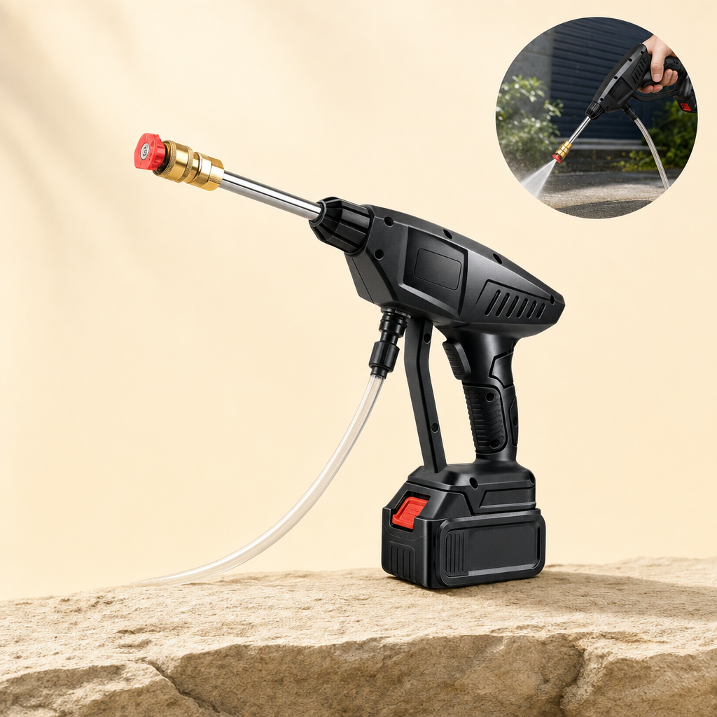 Aquora pressure washer in use