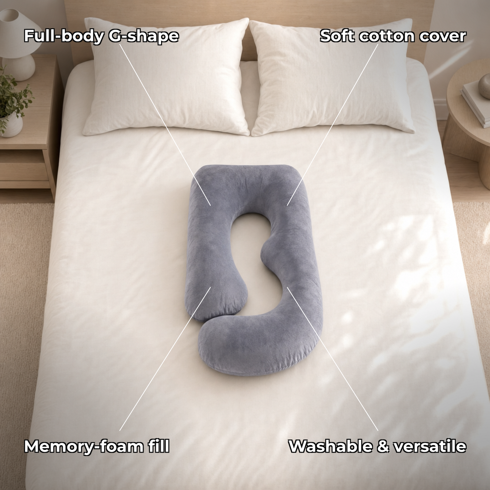 Restora pillow features