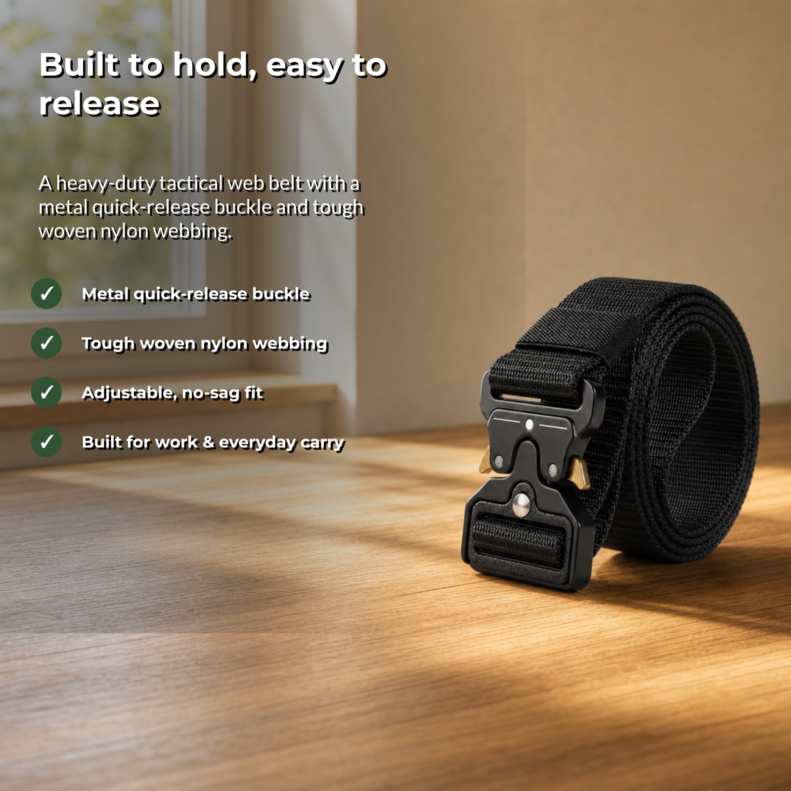 Built to hold, easy to release - Beltix benefits