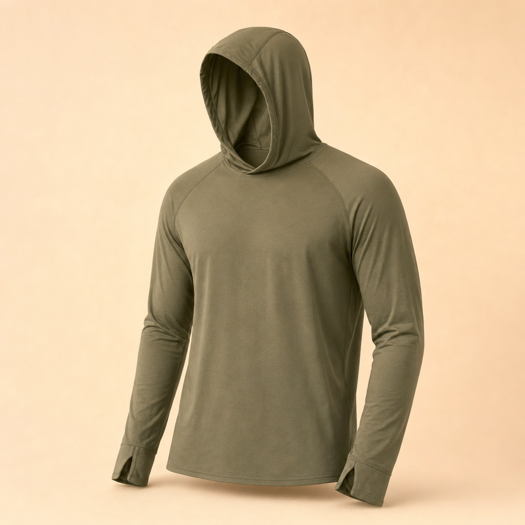 Solano men's UPF 50+ sun hoodie in Sand