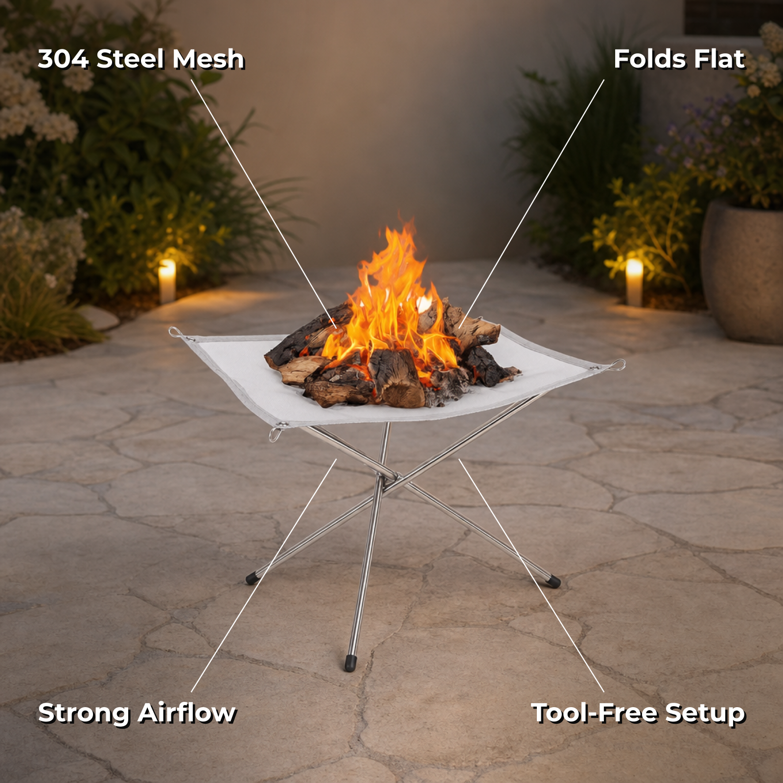 Emberix fire pit feature highlights