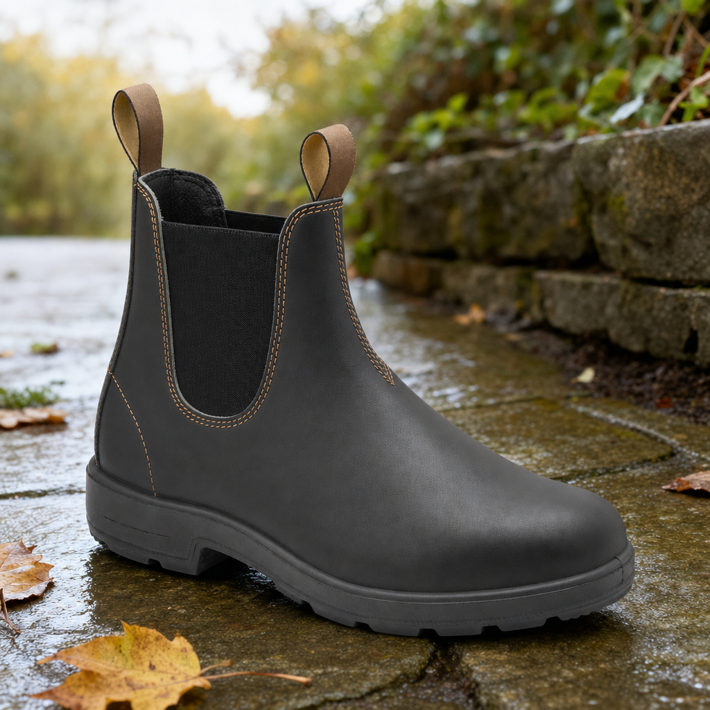 Stridora Chelsea boots detail