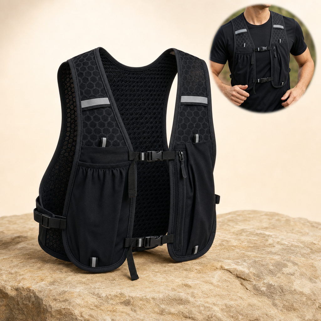 Ridgeva black running hydration vest listing image