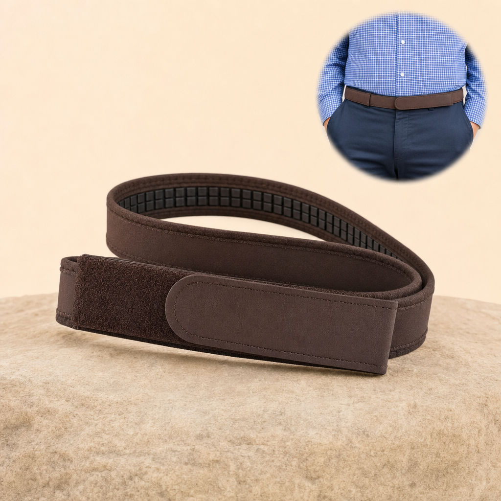 Clypta buckleless belt brown - listing