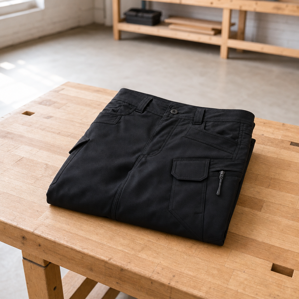 Graftova work trousers on a workbench