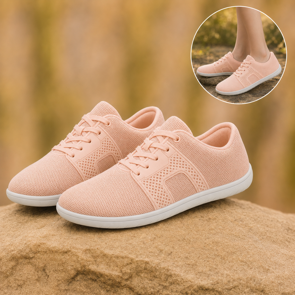Stridon barefoot sneakers in peach