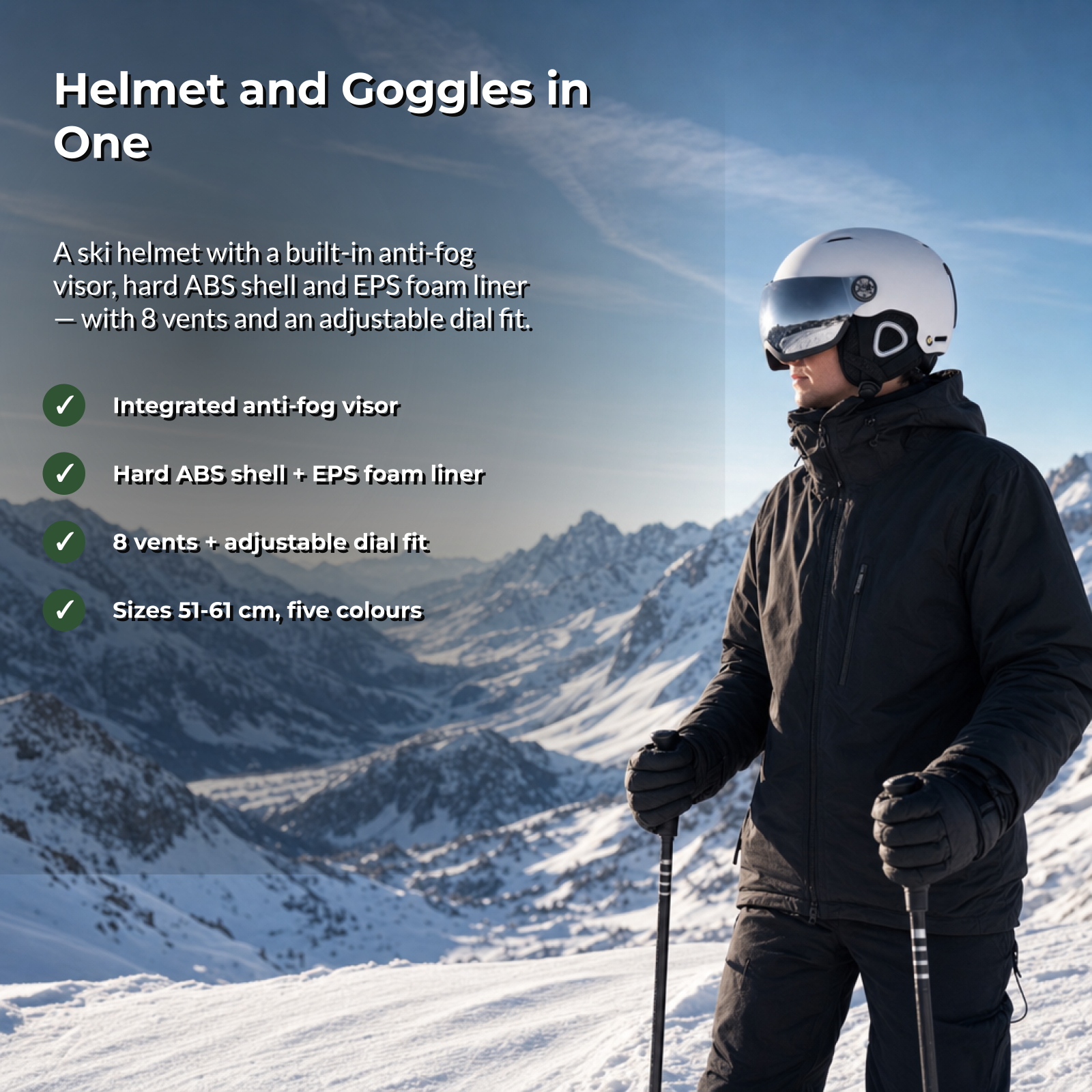 Helmet and goggles in one — Glacix highlights