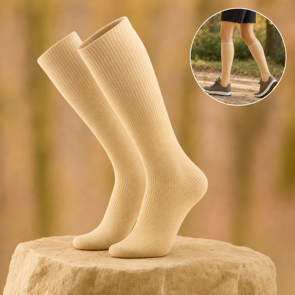 Pulsora compression socks in Nude