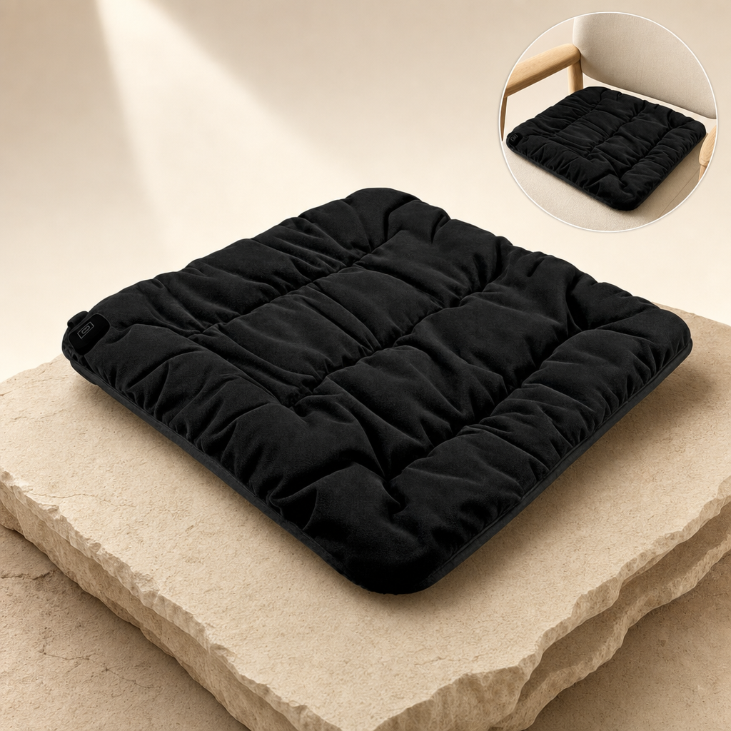 Calora black USB heated seat cushion