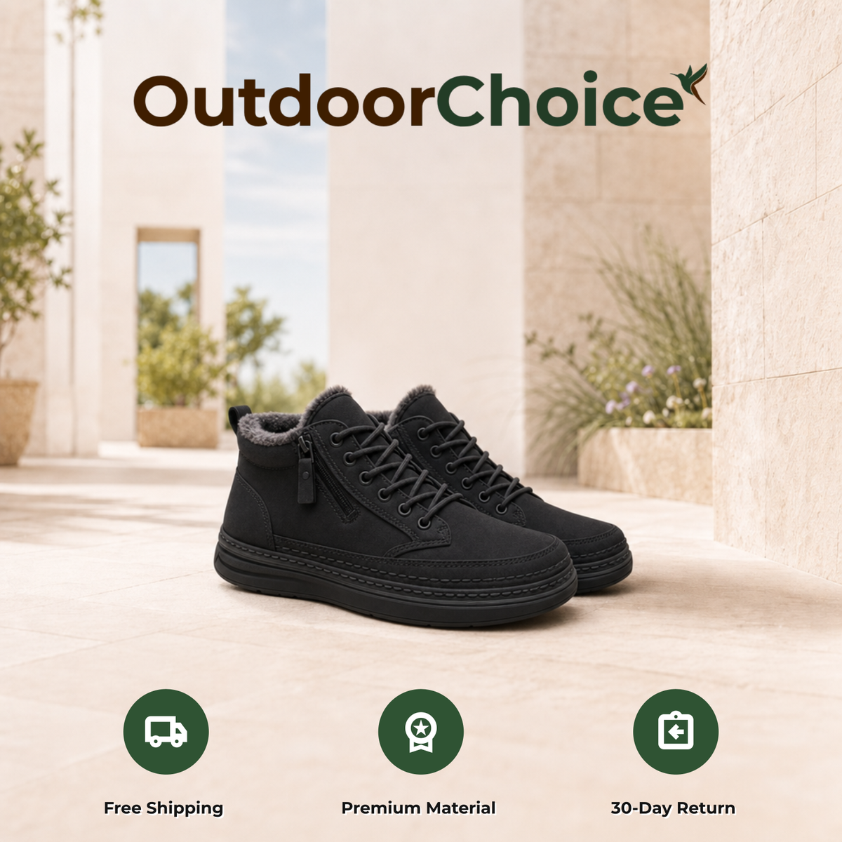 OutdoorChoice: free shipping, premium material, 30-day return