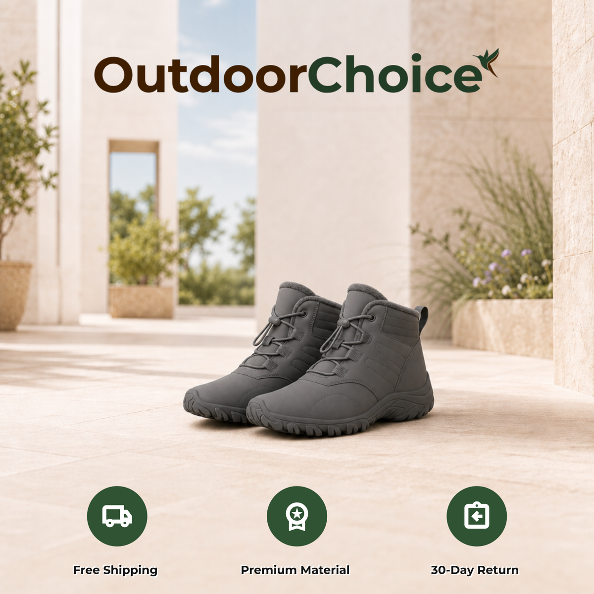 OutdoorChoice: free shipping, premium material, 30-day return