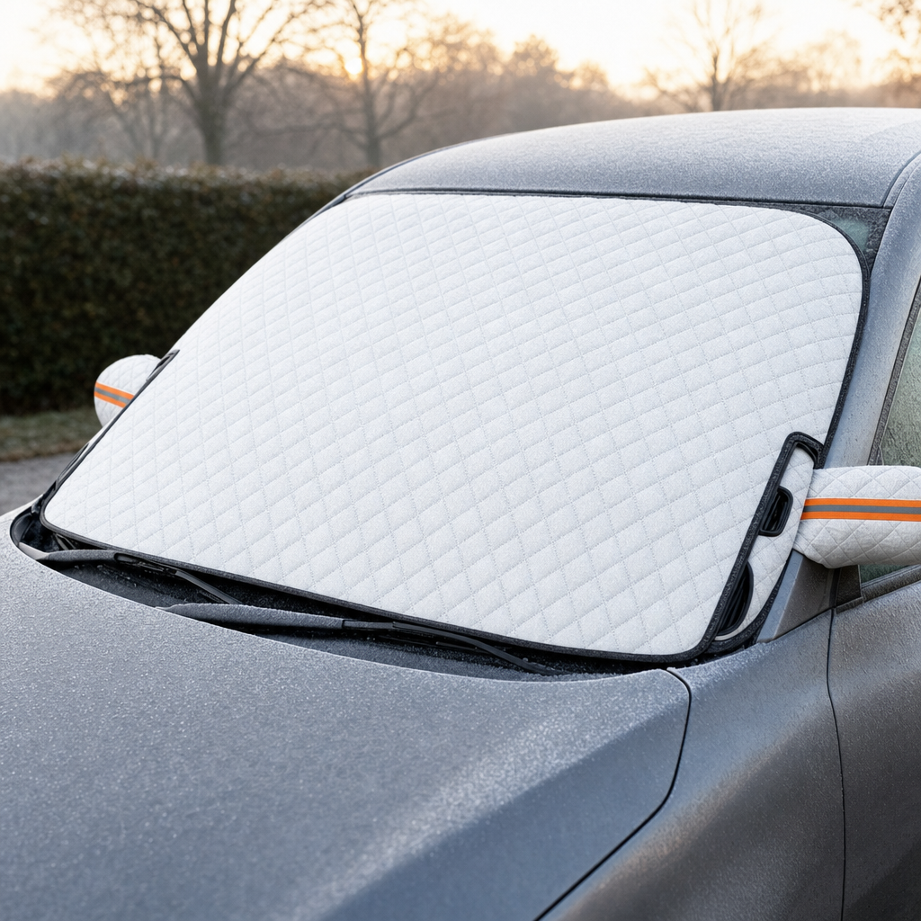 Frostix cover fitted on a car windscreen