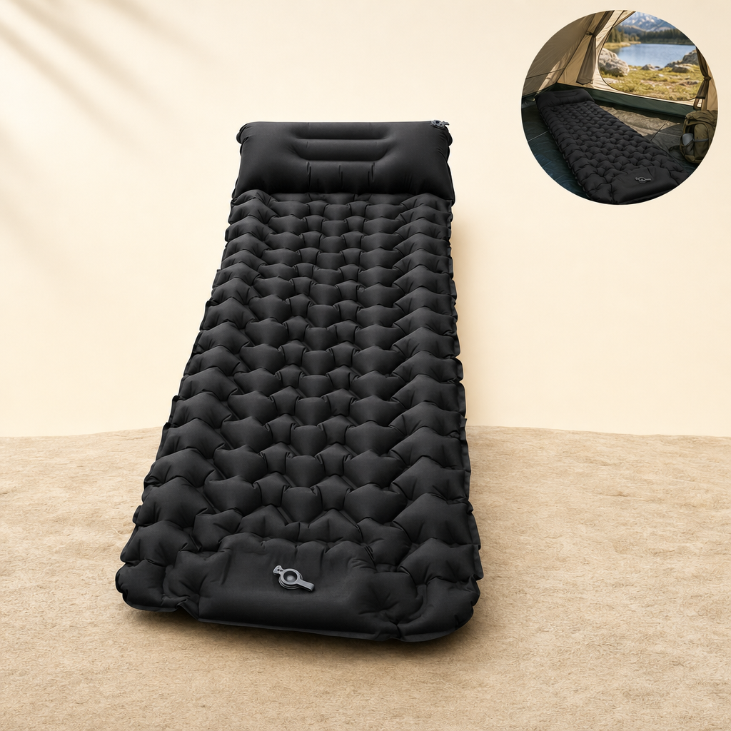 Slumbra inflatable sleeping mat in black
