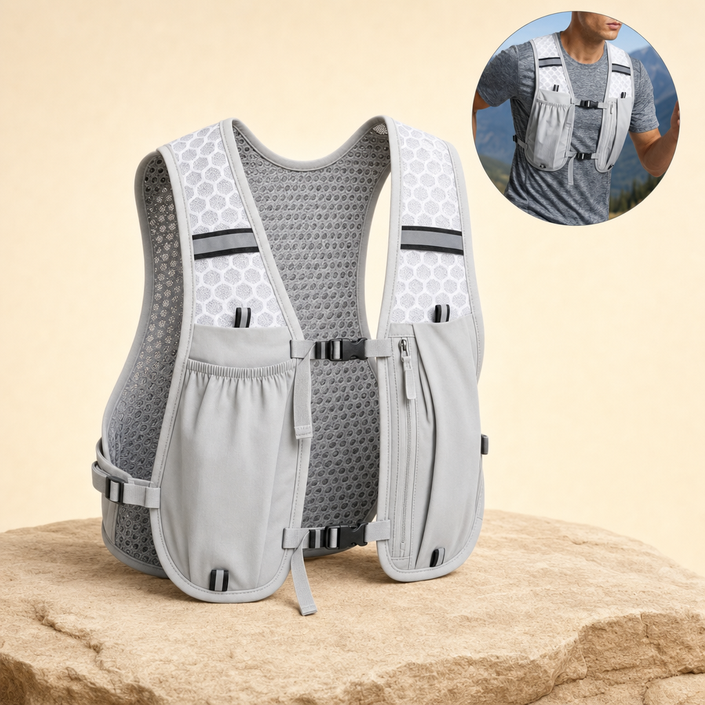 Ridgeva grey running hydration vest listing image
