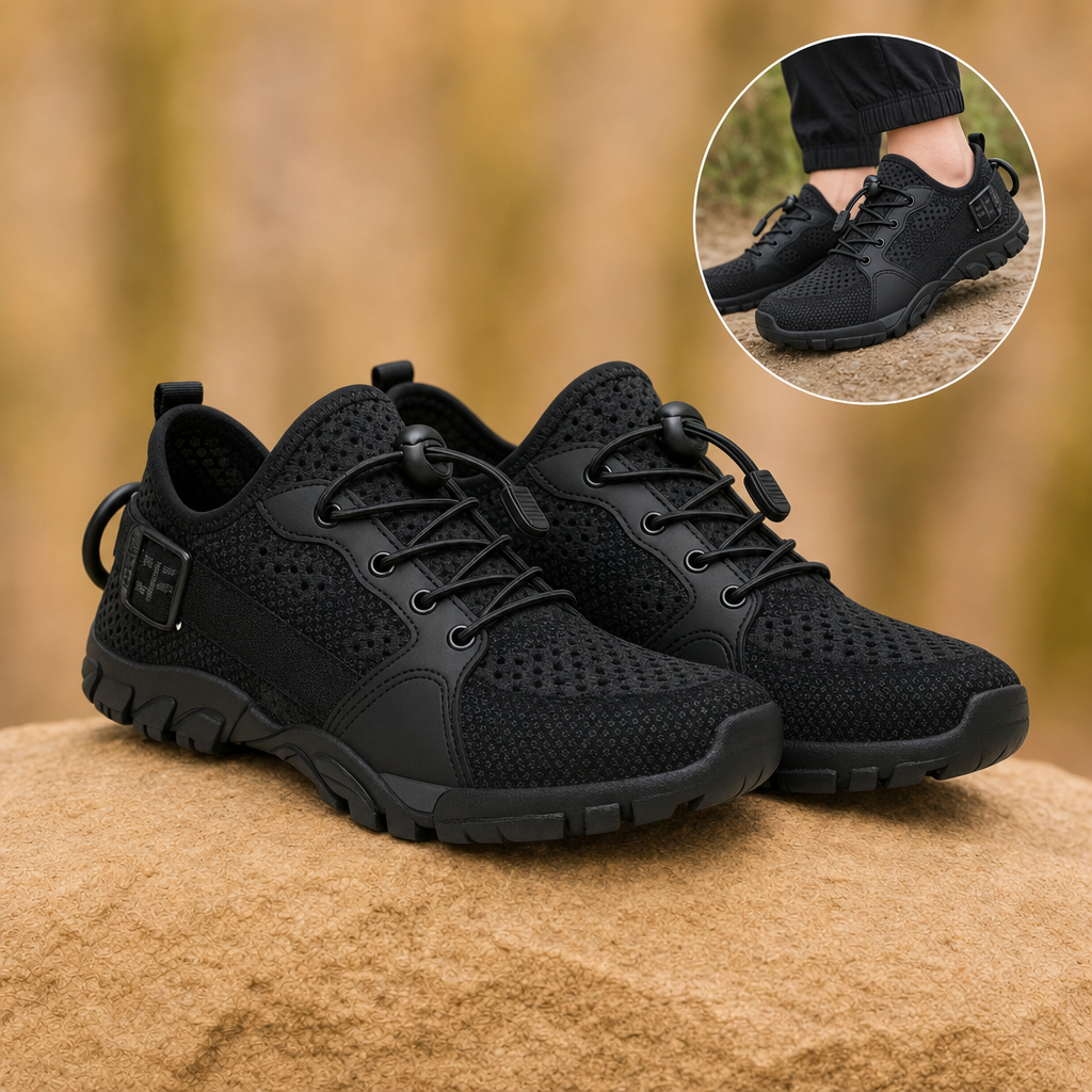 Ambleva walking shoes in black