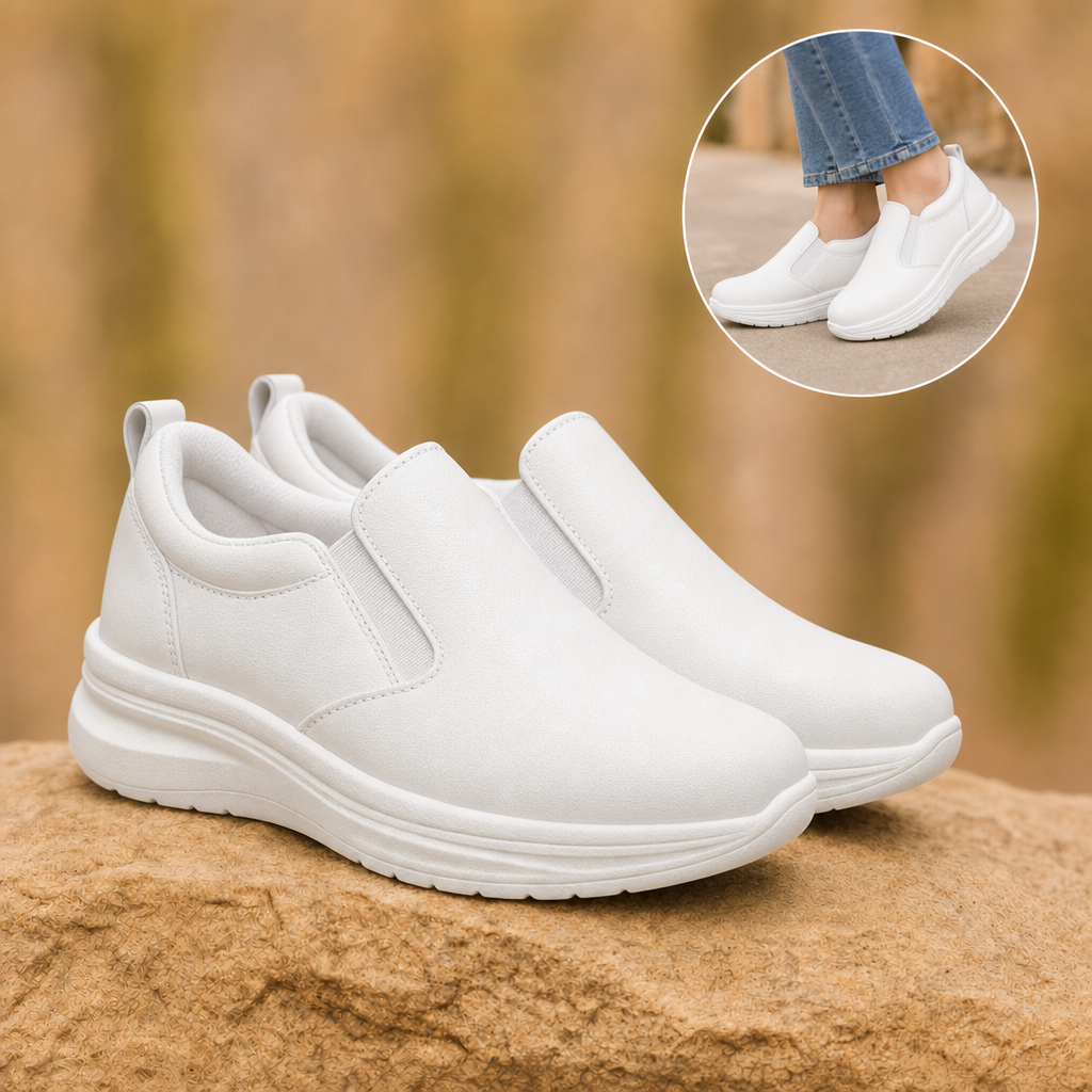 Glidova orthopaedic slip-on sneakers in White