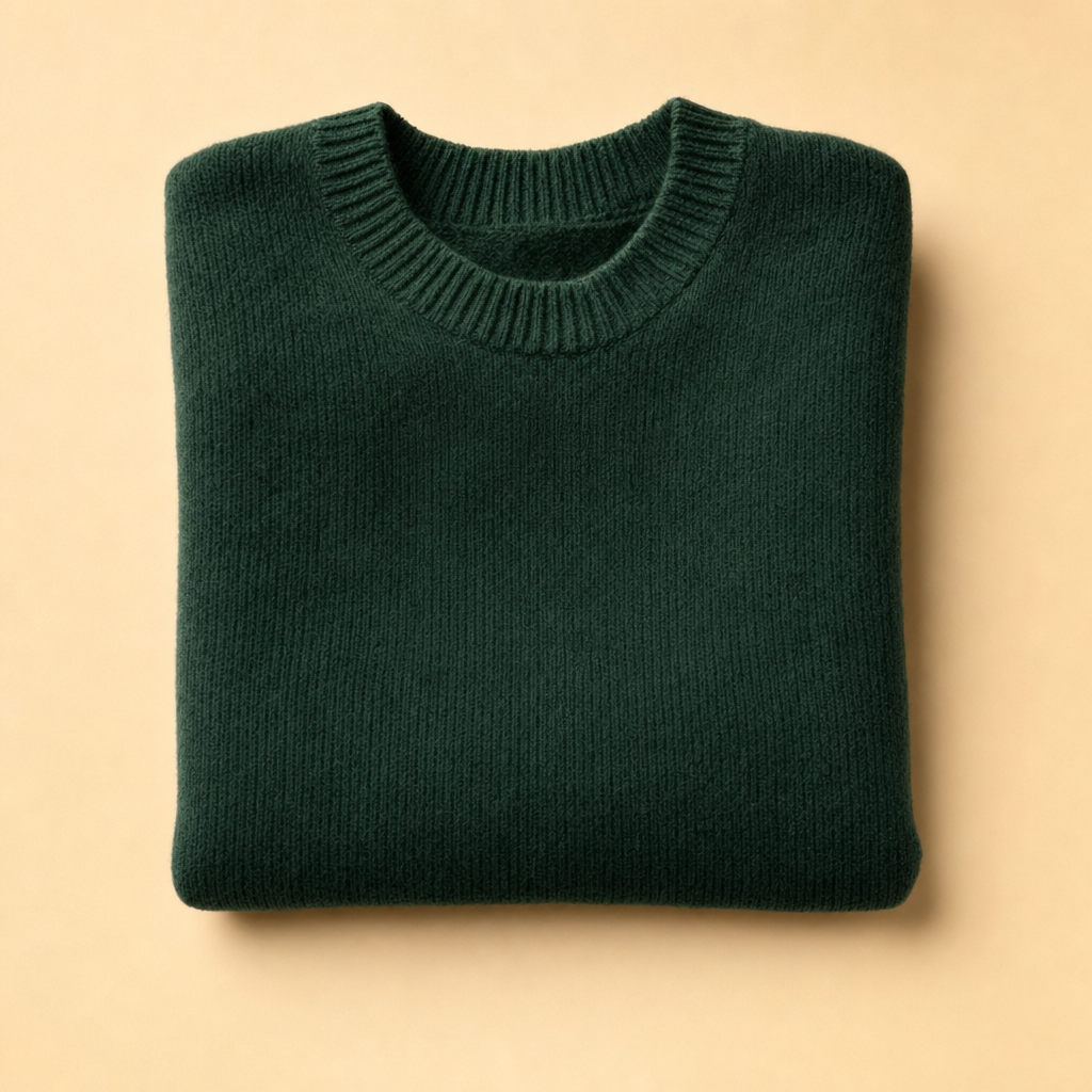Knitova soft knitted jumper in dark green