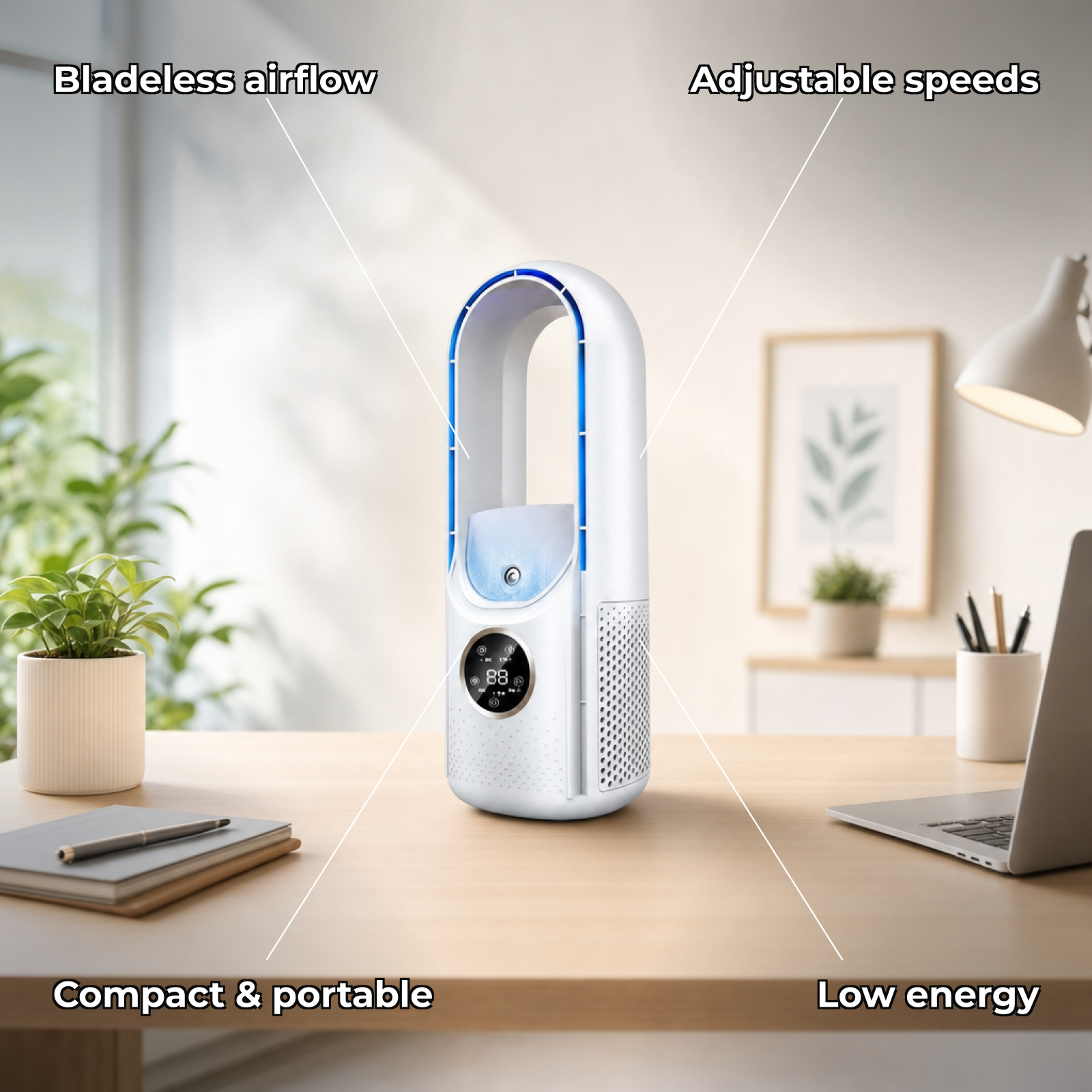 Zephora air cooler features card