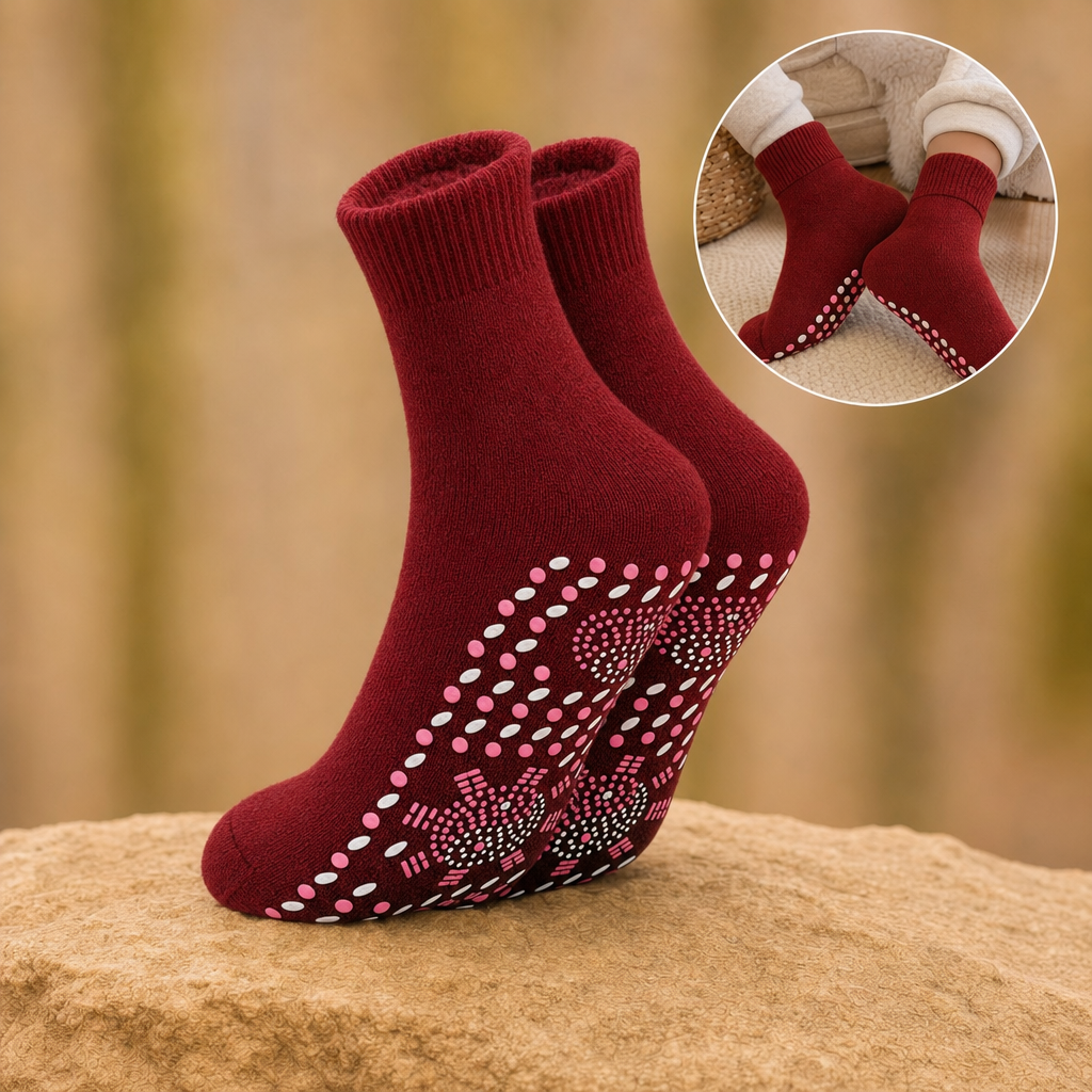 Emberly thermal socks in Red