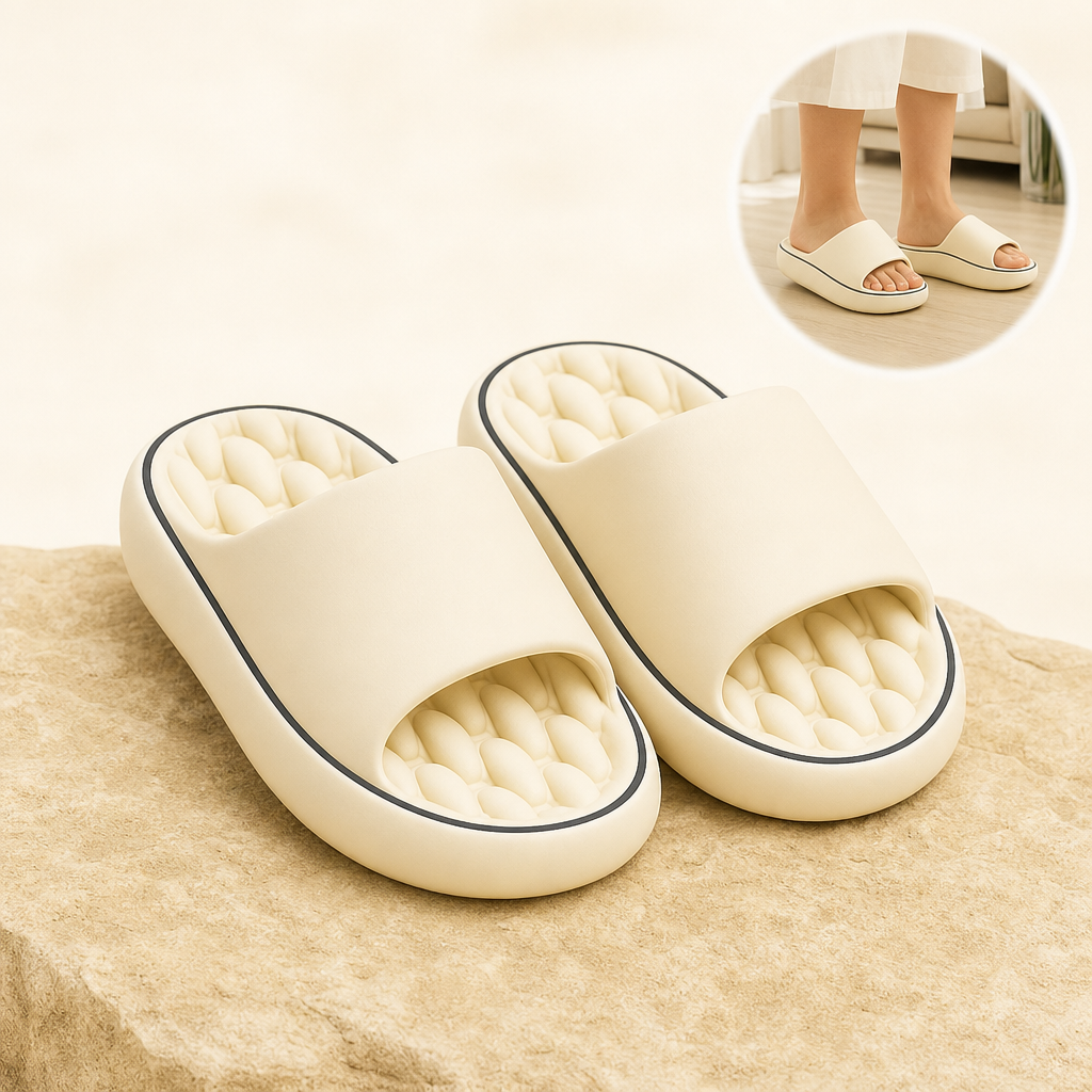 Tredora cushioned house slippers in beige - slot V-beige