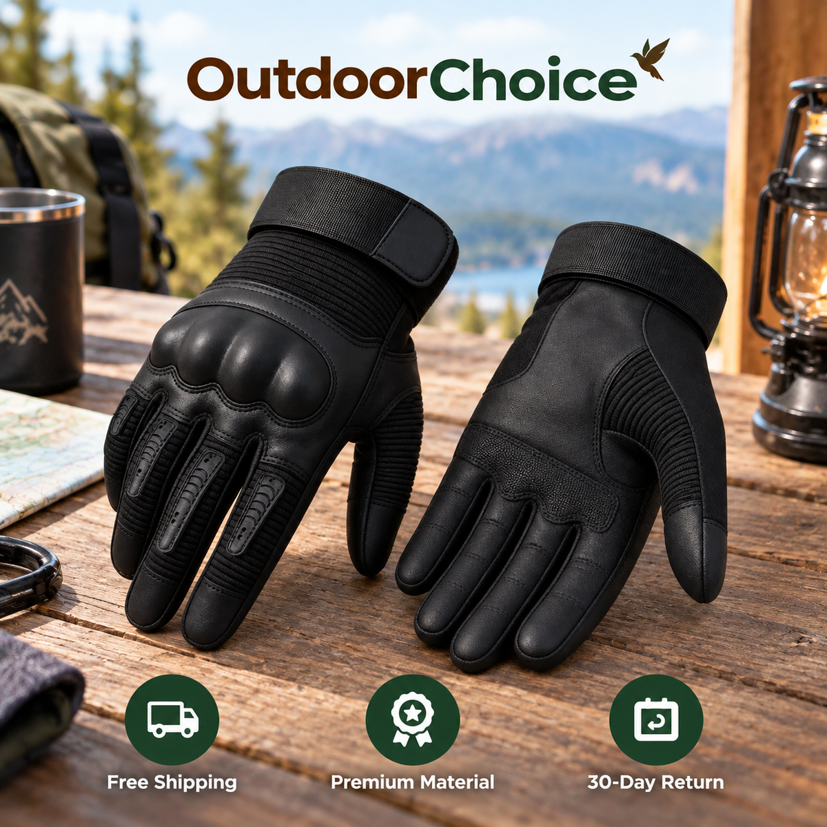 Gauntra – Outdoor Work Gloves with Knuckle Protection, Touchscreen Fingertips & Non-Slip Grip