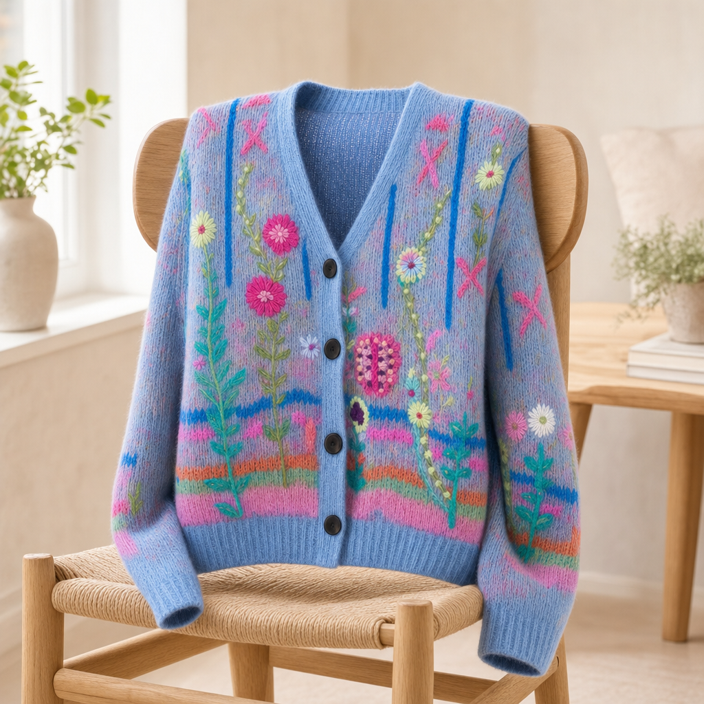 Vellora cardigan flat lay