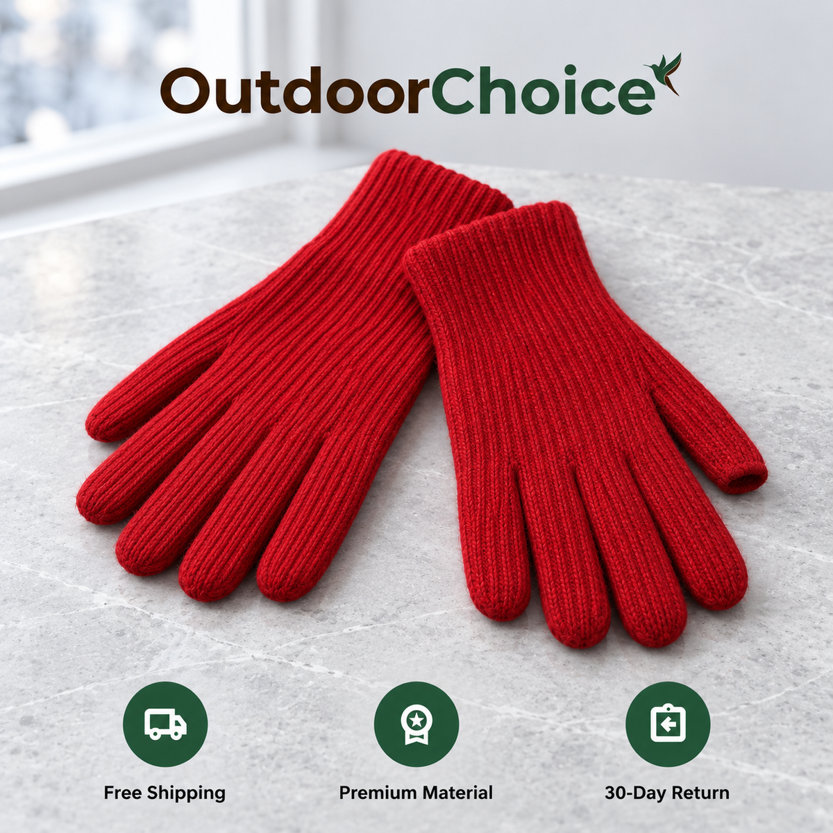 Tactova – Touchscreen Wool Knit Gloves with Windproof Warmth & Soft Five-Finger Fit