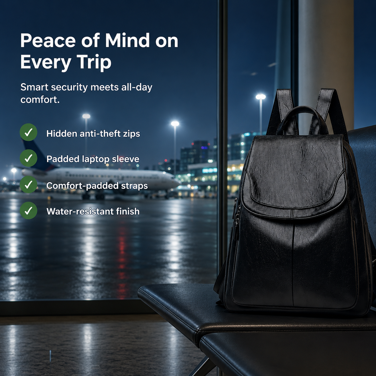 Vaultora – Anti-Theft Travel Backpack with Hidden Zip Pockets, Organised Compartments & Padded Comfort Straps