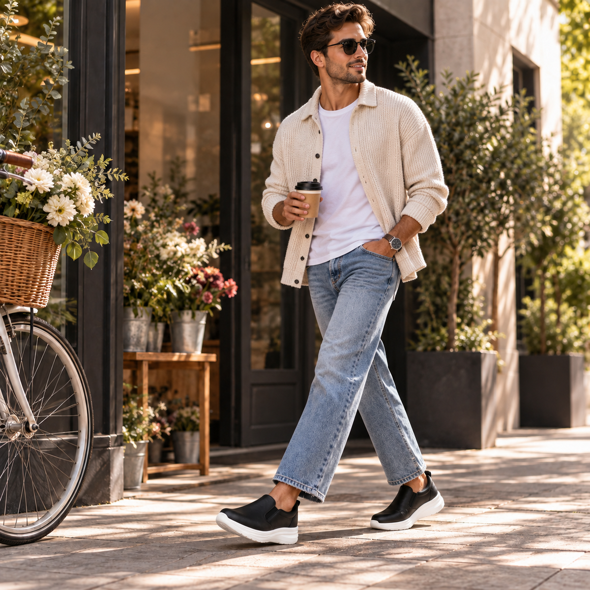 Glidova – Orthopaedic Slip-On Sneakers with Wide Toe Box, Cushioned EVA Sole & Breathable Leather