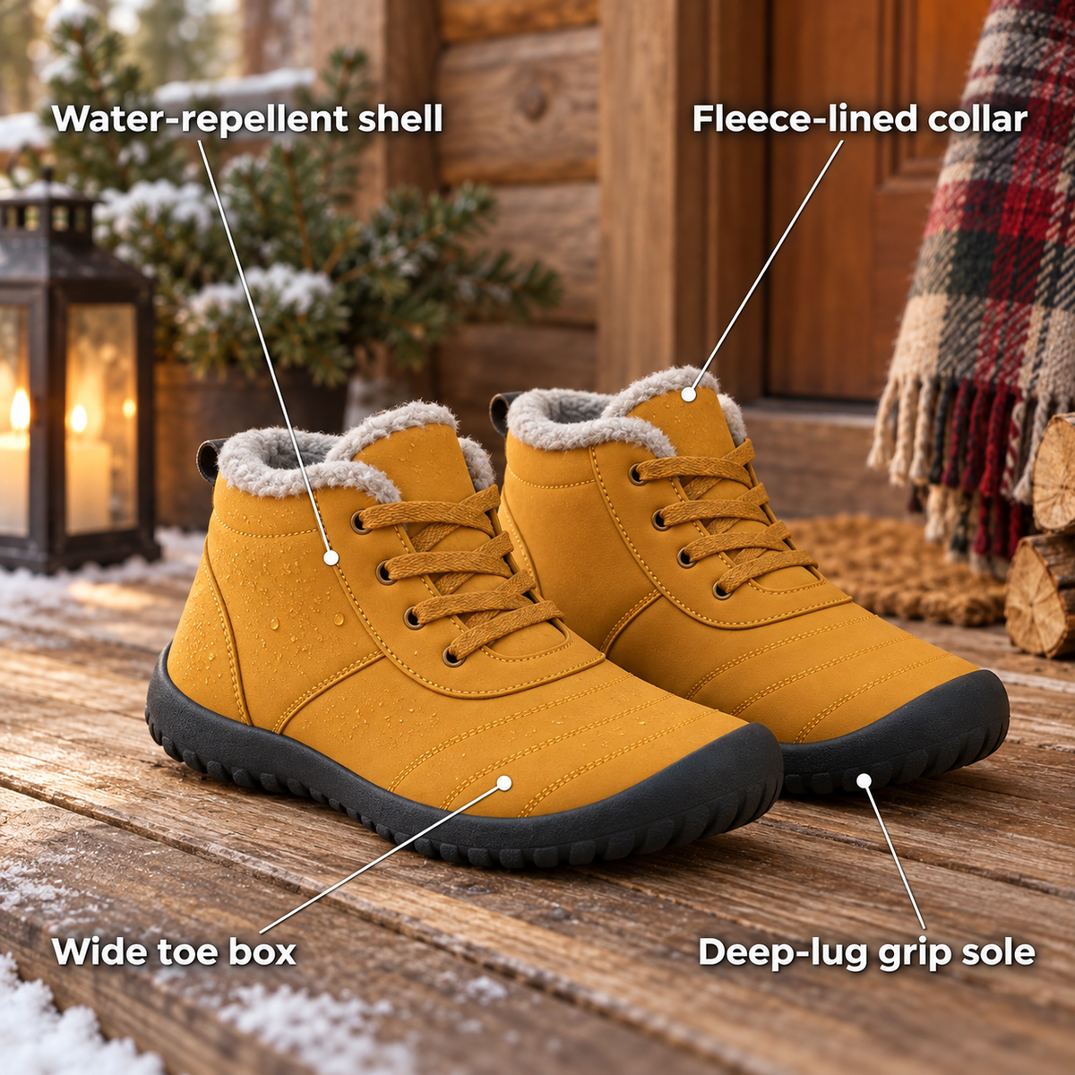 Boreva – Barefoot Winter Shoes with Waterproof Shell, Fleece Lining, Wide Toe Box & Non-Slip Grip Sole