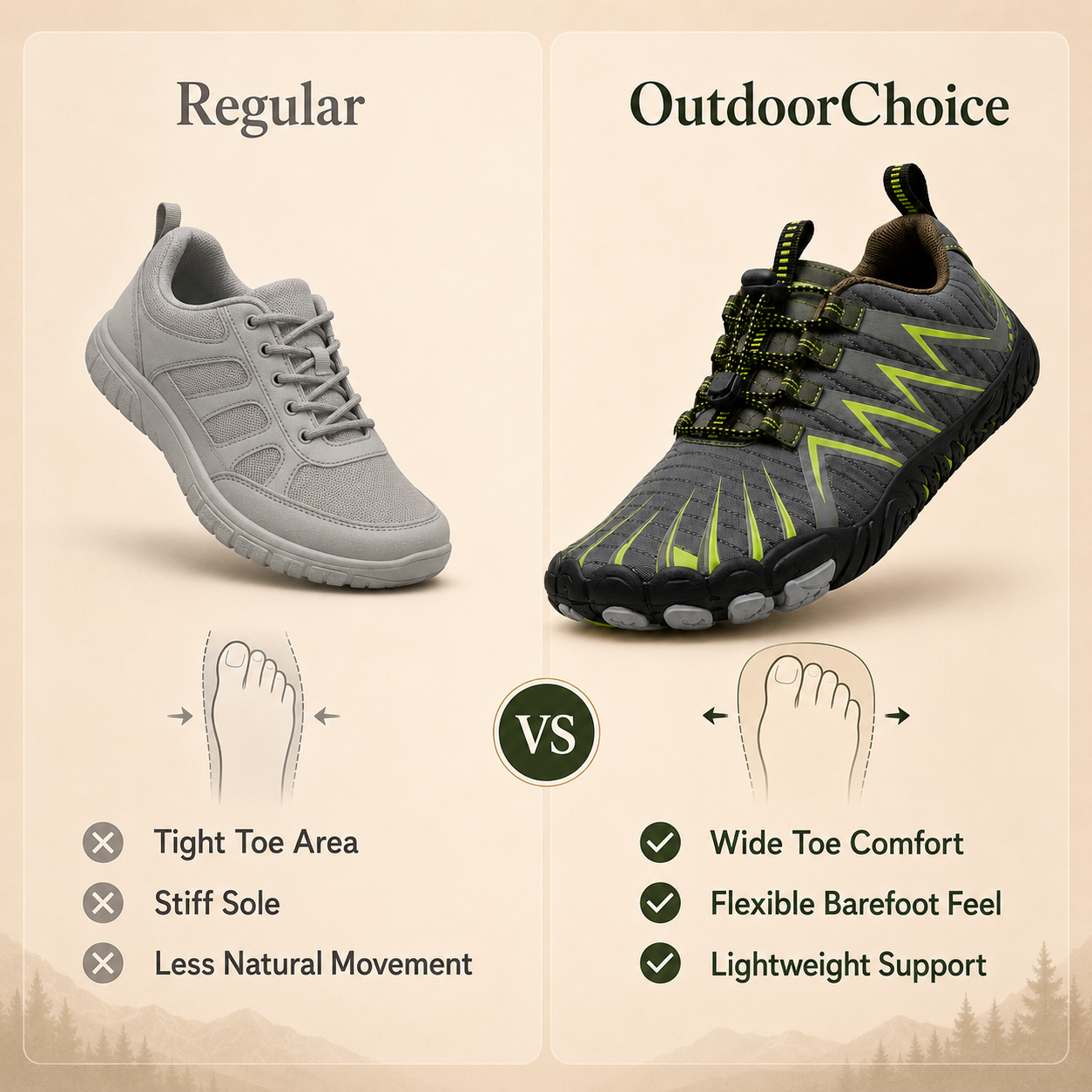 Fieldway – Barefoot Walking Shoes | Non-Slip Wide Fit | Outdoor Comfort