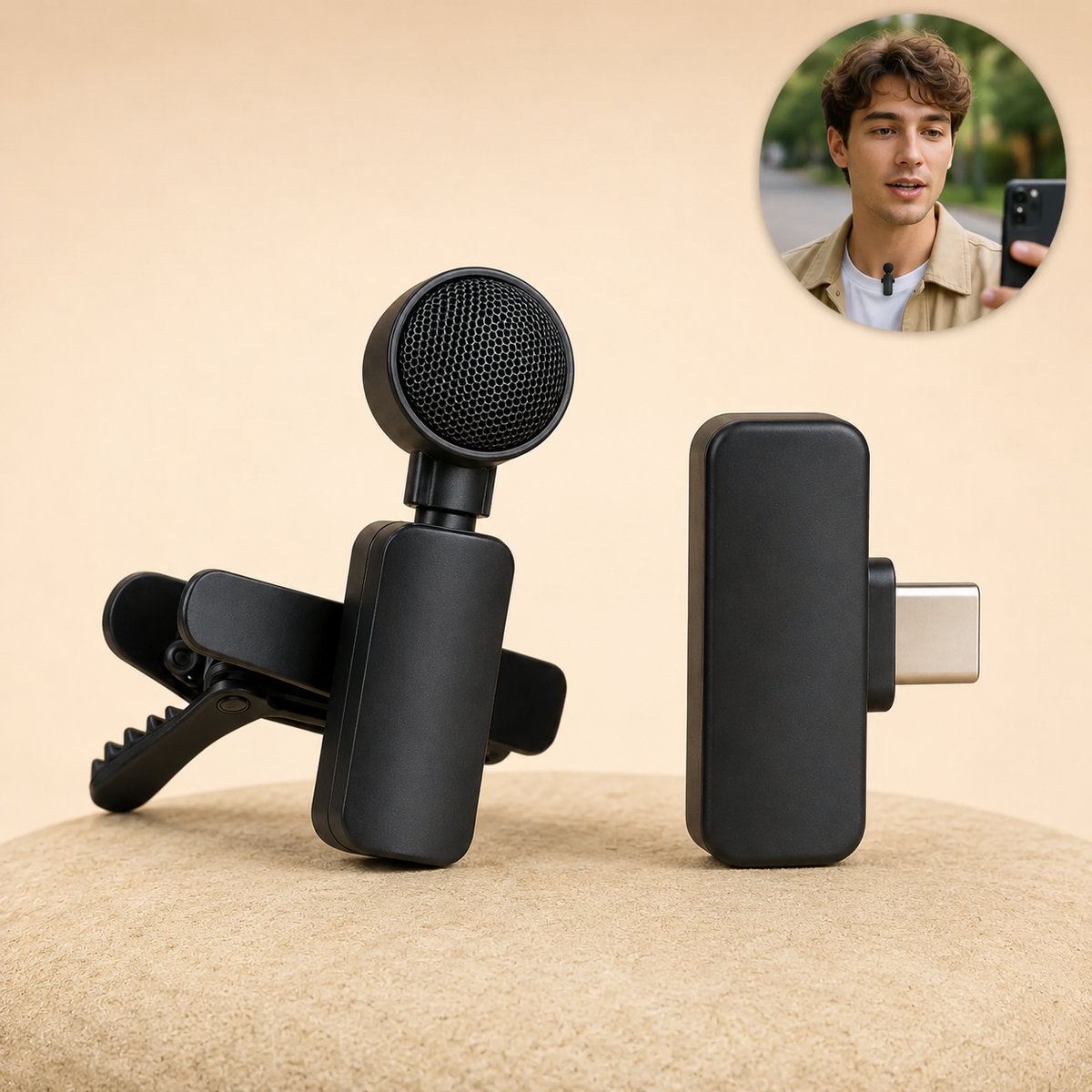 Clarova - Mini Wireless Lavalier Microphone for iPhone & Android Creators