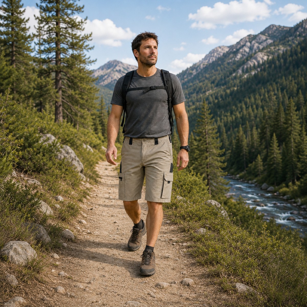 Pockova – Multi-Pocket Outdoor Cargo Shorts | Lightweight Quick-Dry Utility Shorts for Hiking, Fishing & Everyday Wear