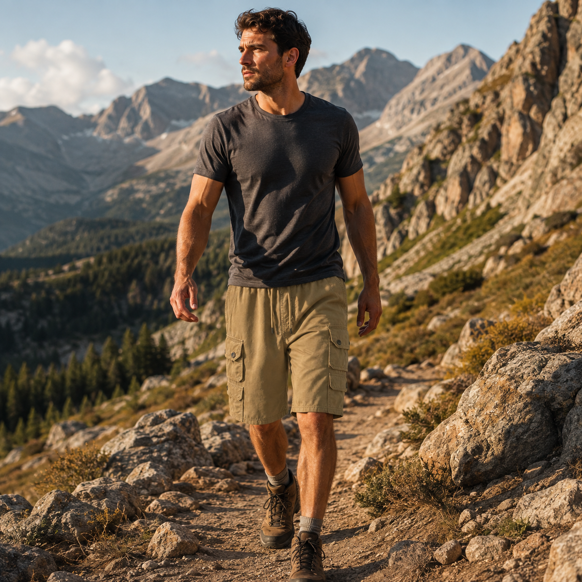Roventa – Lightweight Loose-Fit Cargo Shorts with Multi-Pocket Utility Design