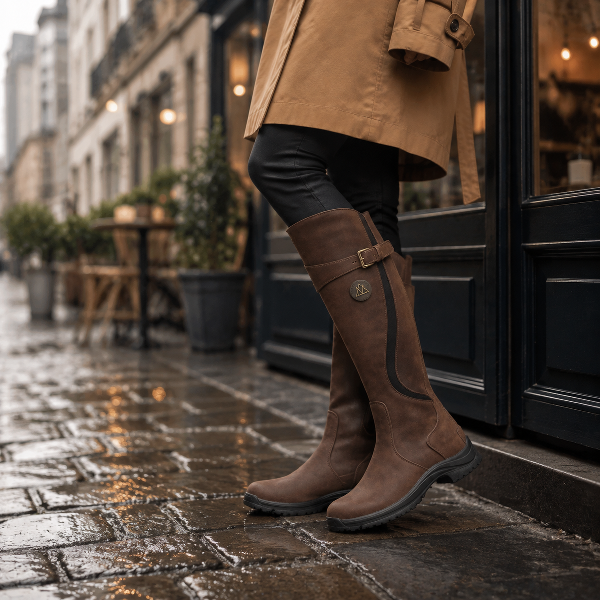 Frostride – Waterproof Insulated Winter Riding Boots with Slip-Resistant Grip Sole
