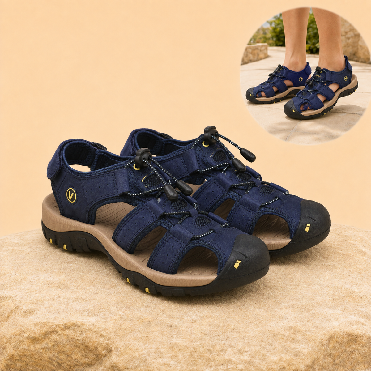 Fordova – Quick-Dry Lightweight Hiking Sandals with Adjustable Straps & Grip Outsole