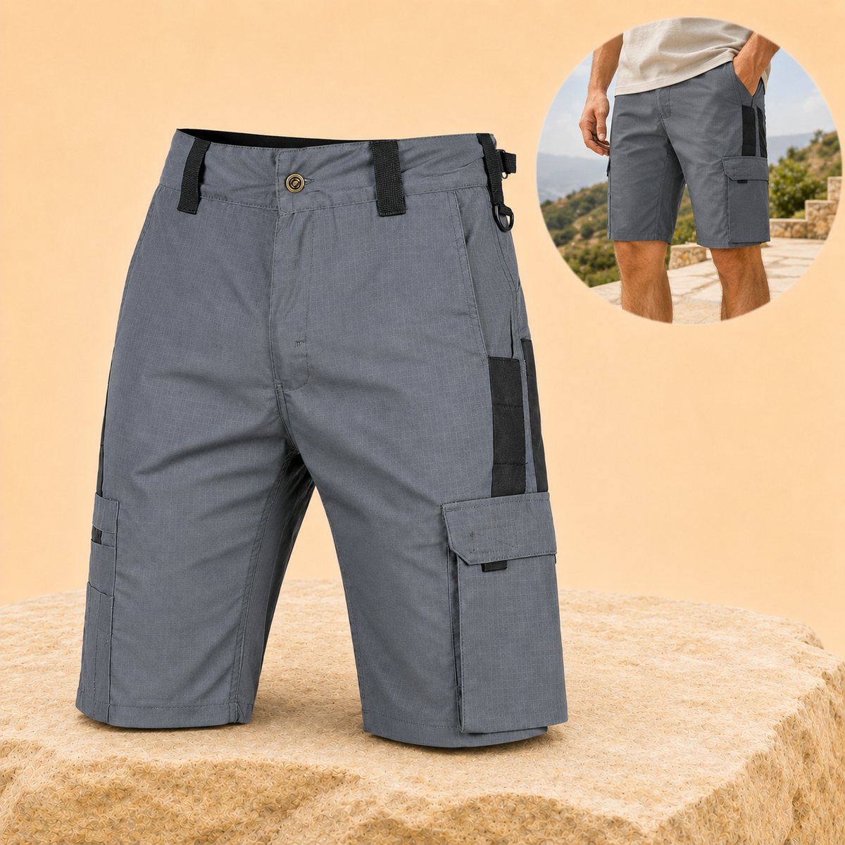 Pockova – Multi-Pocket Outdoor Cargo Shorts | Lightweight Quick-Dry Utility Shorts for Hiking, Fishing & Everyday Wear
