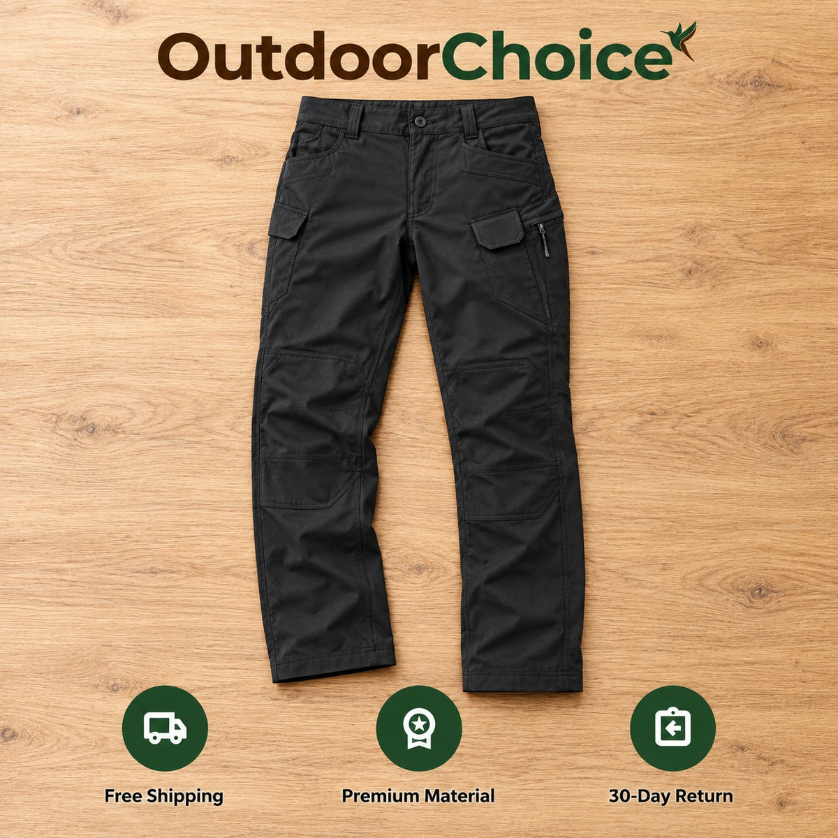 Graftova – Waterproof Ripstop Work Trousers with 10 Pockets, 4-Way Stretch & Reinforced Knees